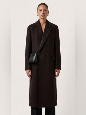 Zara oversized double breasted coat wool coat